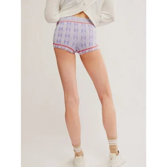 NWT FP Movement Mountain High Blue Printed Shorts - Picture 5 of 8